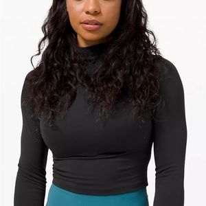 Lululemon All Aligned Mock-neck Nulu Long Sleeve - size 6/8